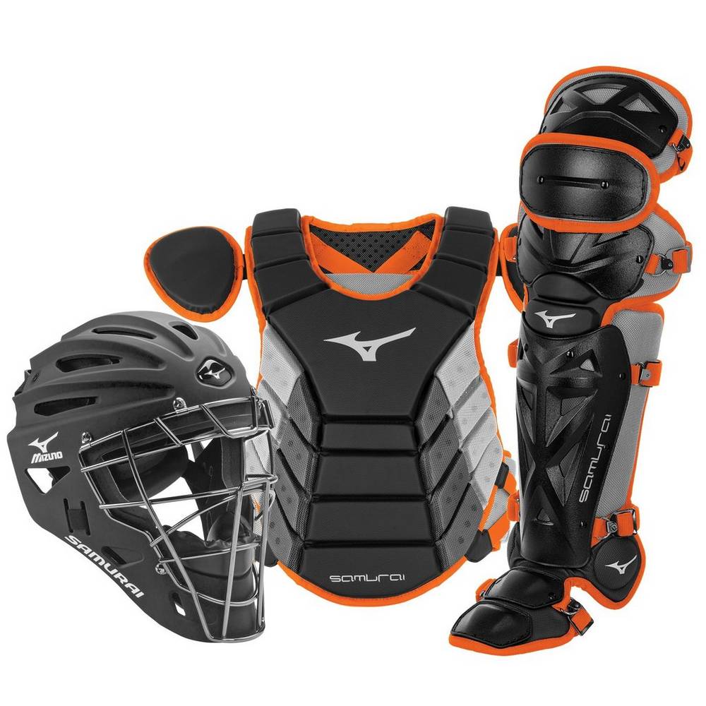 Mizuno Samurai Adult 15" Boxed - Erkek Catchers Gear - Siyah/Turuncu Türkiye (UHWJZS-421)